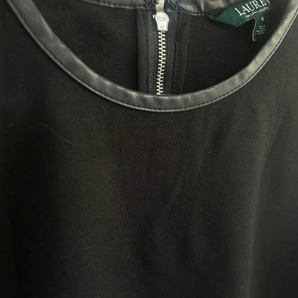 Like new Ralph Lauren Black Tank Top with Faux Leather trim. Size S. - Picture 3 of 11